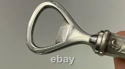 Vintage Antique Sterling Silver Handle Repousse Bottle Opener 2.72 Oz Art Deco