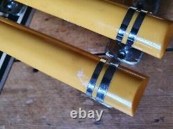 Vintage Antique bakelite lucite plastic phenolic amber yellow door handle pull