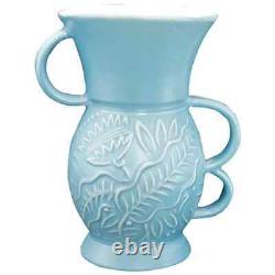 Vintage Art Deco Blue Vase Redwing Pottery Handled Marked