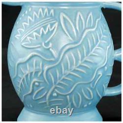 Vintage Art Deco Blue Vase Redwing Pottery Handled Marked