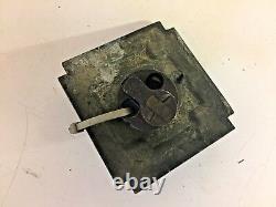 Vintage Art Deco Brass Penn Entry Door Set Pull Handle Plate Lock Corbin 2 Pc