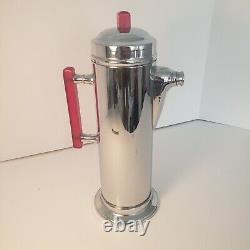 Vintage Art Deco Cocktail Shaker with Bakelite handle and knob