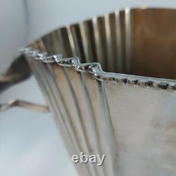 Vintage Art Deco Horn Handled Champagne Bucket Ice Wine Cooler Silver Plated