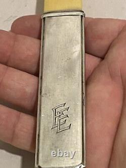 Vintage Art Deco Letter Opener 830 Silver Handle Celluloid Blade