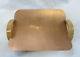 Vintage Art Deco Revere Copper Serving Tray With Wooden Handles