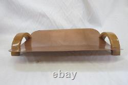 Vintage Art Deco Revere Copper Serving Tray with Wooden Handles