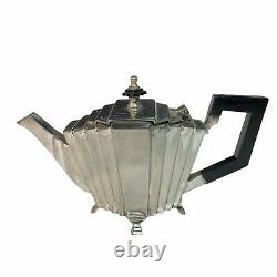 Vintage Art Deco Silver Teapot Bakelite Handle