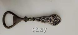 Vintage Art Deco Sterling Silver handle Bottle Opener Barware