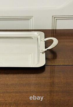 Vintage Art Deco Style Large Christofle Silverplate Tray With Handles