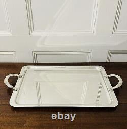 Vintage Art Deco Style Large Christofle Silverplate Tray With Handles