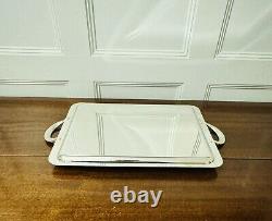 Vintage Art Deco Style Large Christofle Silverplate Tray With Handles