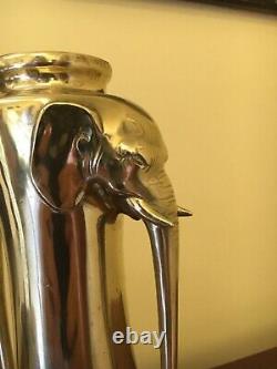 Vintage Art Nouveau Deco Brass Elephant Head and Trunk handles