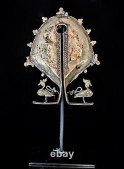 Vintage Balinese Kris Handle Warrior Chris Sword Hilt Brass Collectable Bali Art