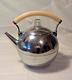 Vintage Chase Chrome Metal Art Deco Teapot Tea Kettle Withlid Bakelite Handle Usa