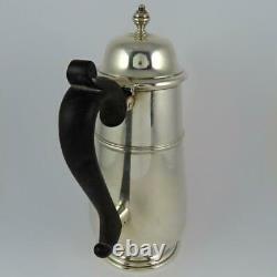 Vintage Cartier Art Deco Sterling Silver Ebony Handle Coffee Pot Tea Pot Teapot