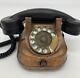 Vintage Copper And Bakelite Rotary Telephone 1950's Art Deco With Handle