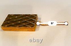 Vintage EVANS 1950s Art Deco make up purse clutch cigarette case withmesh handle