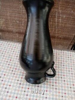 Vintage Early Bauer Pottery Vase. 12 black