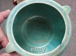 Vintage FULPER POTTERY Signed 2 Handled Art Deco Cucumber Green 5 Vase