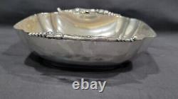 Vintage Fisher Sterling Silver Art Deco Style Bowl with Blossom Handles, 284 grams