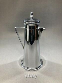 Vintage Forman Brothers Art Deco Chrome Cocktail Shaker Recipes on Bottom 12 H