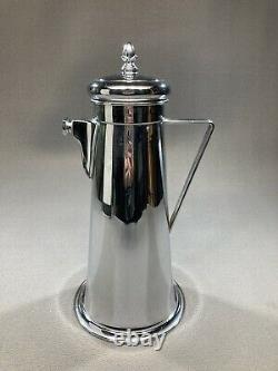 Vintage Forman Brothers Art Deco Chrome Cocktail Shaker Recipes on Bottom 12 H