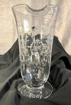 Vintage Fostoria Navarre Etched Glass 48 oz Pitcher Art Deco