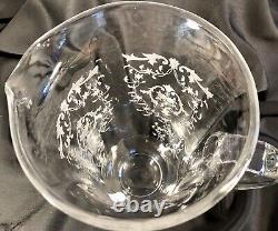 Vintage Fostoria Navarre Etched Glass 48 oz Pitcher Art Deco