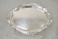 Vintage Gorham Y1038 Art Deco Silver Plated Twin Handle 25 Platter Tray