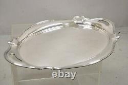 Vintage Gorham Y1038 Art Deco Silver Plated Twin Handle 25 Platter Tray