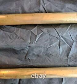 Vintage Pair Large Brass Door Handles Pulls Odeon Cinema Style Art Deco 43cm