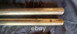 Vintage Pair Large Brass Door Handles Pulls Odeon Cinema Style Art Deco 43cm