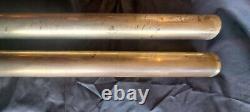 Vintage Pair Large Brass Door Handles Pulls Odeon Cinema Style Art Deco 43cm