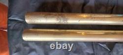 Vintage Pair Large Brass Door Handles Pulls Odeon Cinema Style Art Deco 43cm