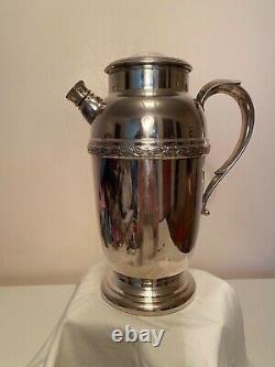 Vintage Pre-owned National Art Deco Silverplate on Copper Cocktail Shaker