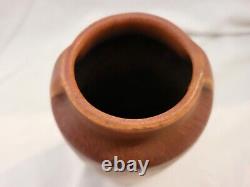 Vintage Rookwood Deco Handled Art Pottery 6 1/2 Vase XM 1747 Matte Brown/tan