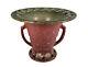 Vintage Roseville Art Deco Ohio Pottery Pinkish Red Ferella Handled Vase 503-5