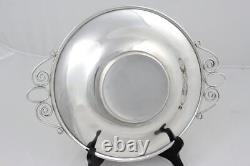 Vintage SAART Art Deco Sterling Silver Vegetable Serving Bowl Dish Scroll Handle