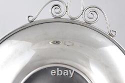 Vintage SAART Art Deco Sterling Silver Vegetable Serving Bowl Dish Scroll Handle