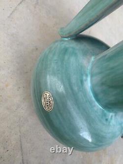 Vintage Stangl Pottery Double Handle Art Deco Vase With Label