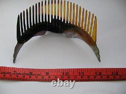 Vintage rare Art Deco abalone paua mother pearl eagle bird hair comb grip slide
