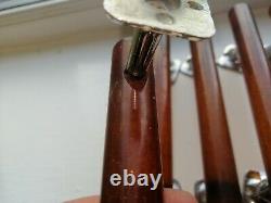 Vintage se of 9 Antique amber glitter bakelite phenolic Door handles pull