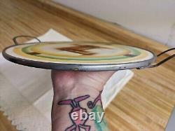 Vtg. Art deco designed ceramic/metal serving tray Germany