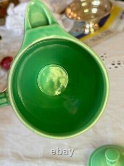 Vtg Fiesta Stick Handled Demitasse Coffee Pot with Lid Original Light Green Older