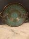 Vtg Signed Carl Sorensen Bronze Art Deco Verdigris Rare Bowl Withhandles