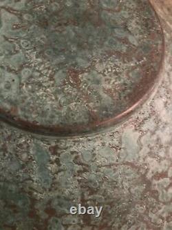 Vtg Signed Carl Sorensen Bronze art Deco Verdigris Rare Bowl Withhandles