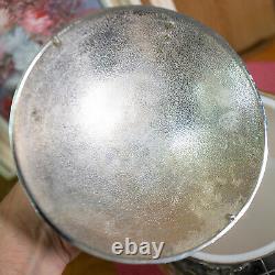 Vtg nternational Silver Co Art Deco World Globe Ice Bucket Rocket Handle Space