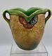 Weller Pottery 5 1/4 Patra Art Deco Double Handled Vase, Circa 1930's. Signed