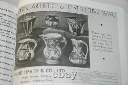 Wadeheath Art Deco'Looped handle' Floral Jug WADE 1936 Flaxman Ware