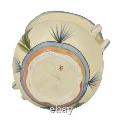 Weller Bonito 1927-33 Vintage Art Deco Pottery Pansy Handled Vase (Pillsbury)